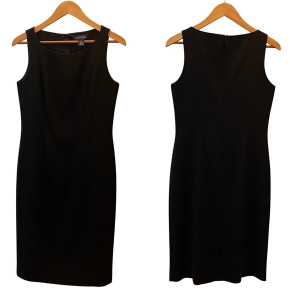 Vintage Ann Taylor Black Sheath Dress | 100% Wool, 4, Minimalist Luxury Capsule - Picture 2 of 4